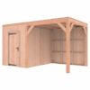 Tuinhuis met overkapping douglas 244,8 x 445,4 x 254,9 cm halfhouts rabat onbehandeld