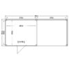 Tuinhuis met overkapping douglas 244,8 x 595,4 x 254,9 cm halfhouts rabat onbehandeld