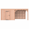 Tuinhuis met overkapping douglas 244,8 x 595,4 x 254,9 cm halfhouts rabat onbehandeld