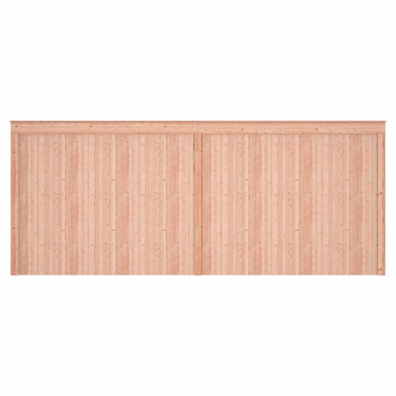 Tuinhuis met overkapping douglas 244,8 x 595,4 x 254,9 cm halfhouts rabat onbehandeld