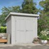 Blokhut Sara 200x200 Gespoten Platinum Grey