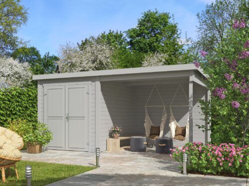 CRTOEXGTOc6WD8FjUKHp6j3gaaTLjNUQkfBeUOSv.jpg Blokhut met overkapping Finn 450x250 Platinum Grey