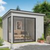 Blokhut Julia 295x295 Gespoten Platinum Grey