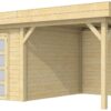 Vuren Topvision Bosuil, 300 x 300 en luifel 300 cm, onbehandeld.