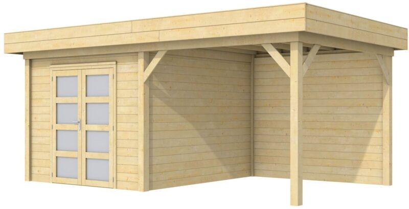 Vuren Topvision Bosuil, 300 x 300 en luifel 300 cm, onbehandeld.