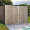 Strak tuinhuis Box-Iroko in diverse standaard maten