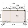 Vuren Topvision Kiekendief, 200 x 300 en luifel 400 cm, onbehandeld.