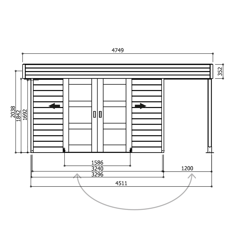 Goedkooptuinhuis Larvik S8221-F Larvik - S8221