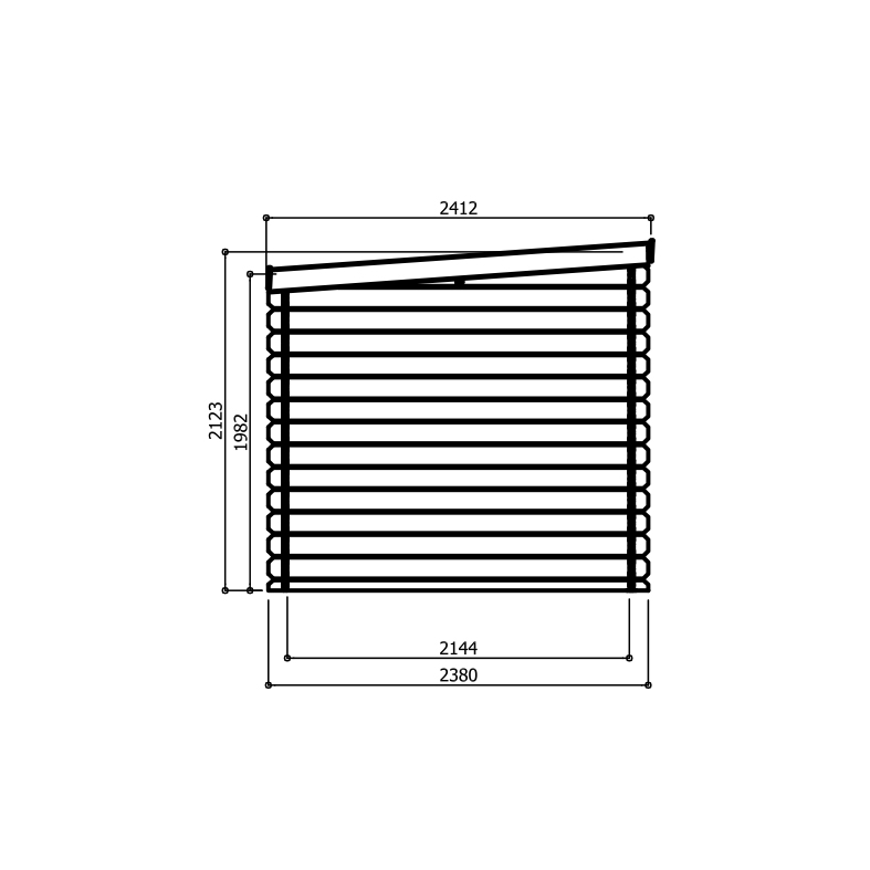 Goedkooptuinhuis Riom S8326-S Riom Autoclave - S8326-1