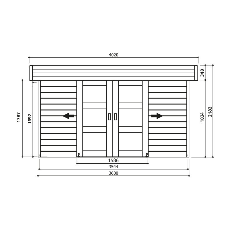 Goedkooptuinhuis Stockholm S8217-F Stockholm Autoclave - S8217-1