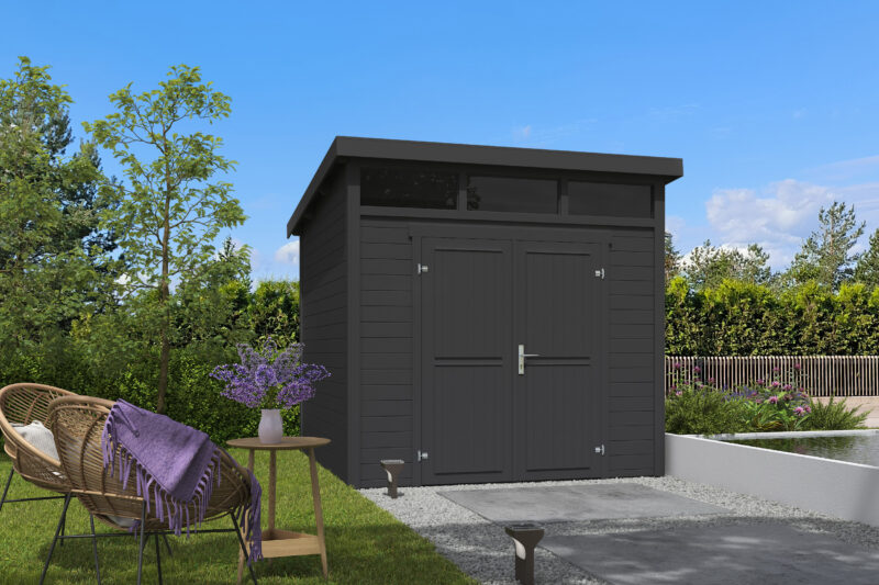 Blokhut Kibo 3 250x250 Gespoten Carbon Grey