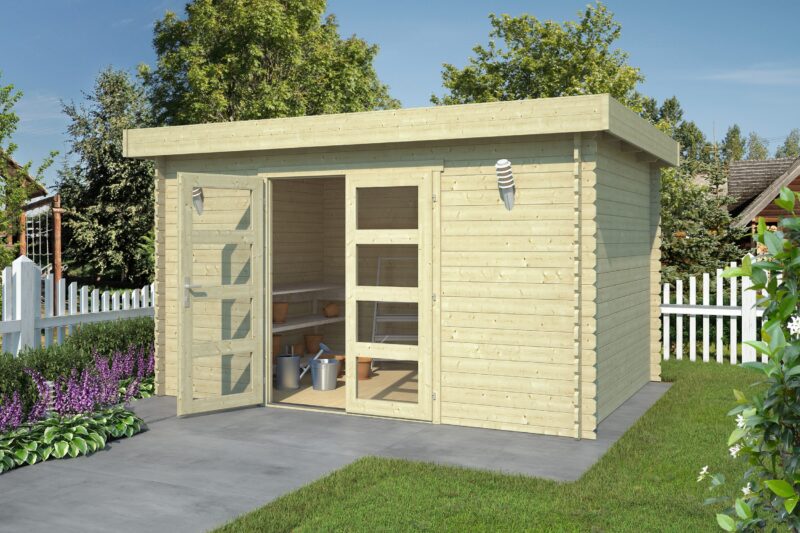 Blokhut Mikkel 380x275 Onbehandeld vuren