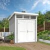 Blokhut Kibo 2 200x250 Gespoten Platinum Grey-Wit