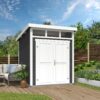 Blokhut Kibo 2 200x250 Gespoten Carbon Grey-Wit
