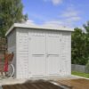 Blokhut Mila 250x200 Gespoten Platinum Grey