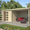Blokhut met overkapping Manuel 600x275 Onbehandeld vuren