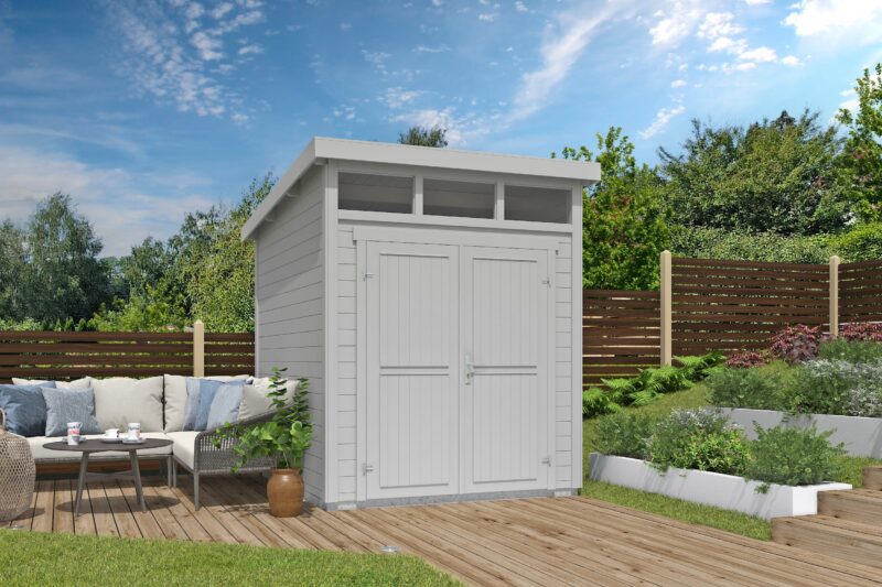 Blokhut Kibo 2 200x250 Gespoten Platinum Grey