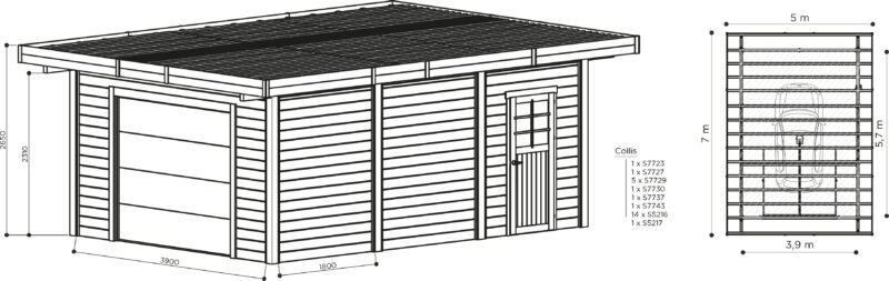 Carport-garage - S7756
