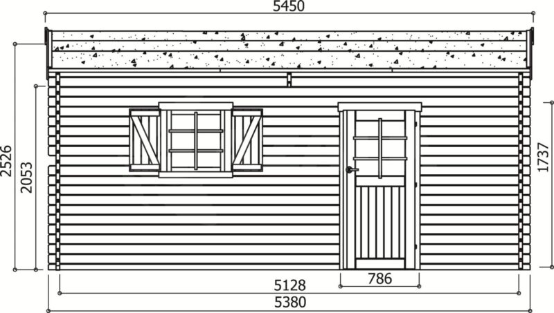 S8946 houten garage Garage - S8946