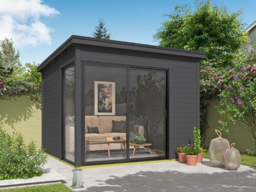 Blokhut Julia 295x295 Gespoten Carbon Grey