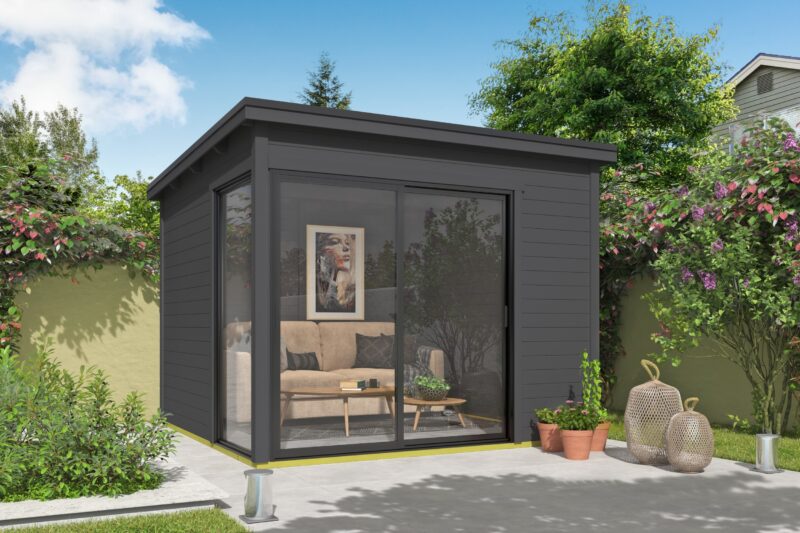 Blokhut Julia 295x295 Gespoten Carbon Grey