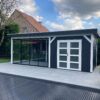 Vuren Topvision Bosuil, 300 x 300 en luifel 400 cm, onbehandeld.