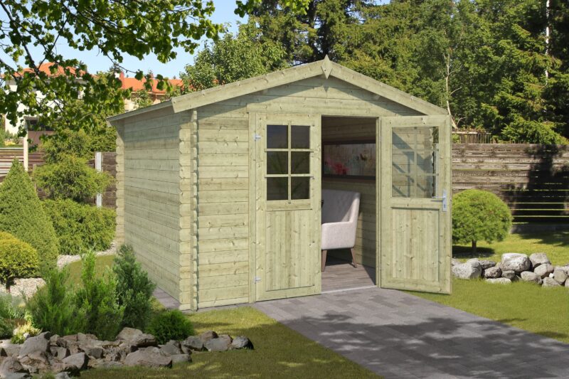 Blokhut Norah 275x230 Geïmpregneerd olijfgroen