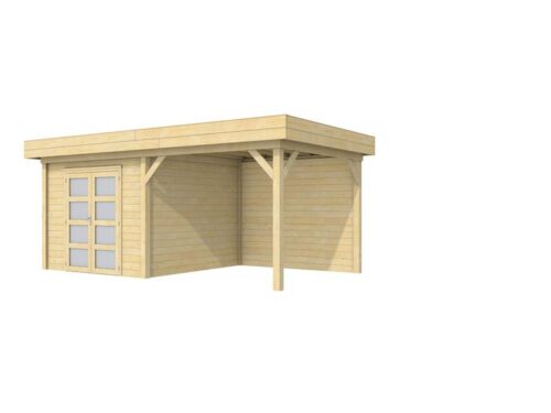 Vuren Topvision Bosuil, 300 x 300 en luifel 300 cm, onbehandeld.