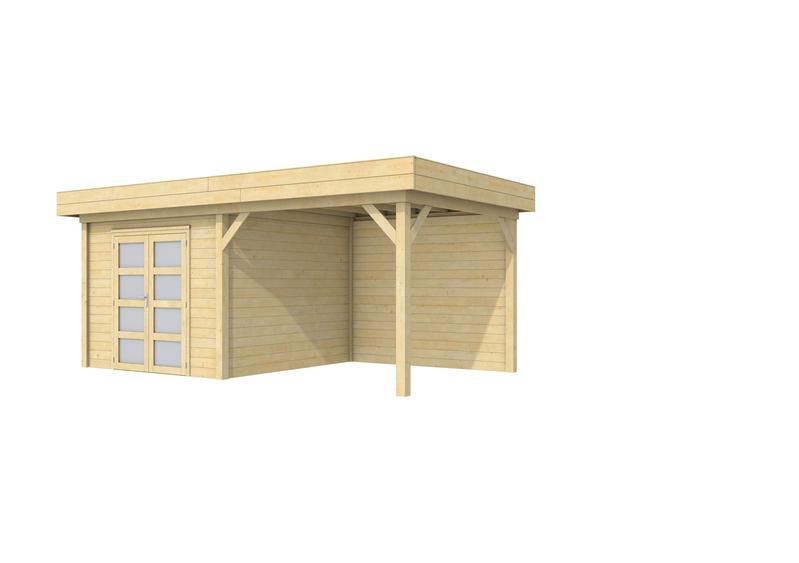 Vuren Topvision Bosuil, 300 x 300 en luifel 300 cm, onbehandeld.