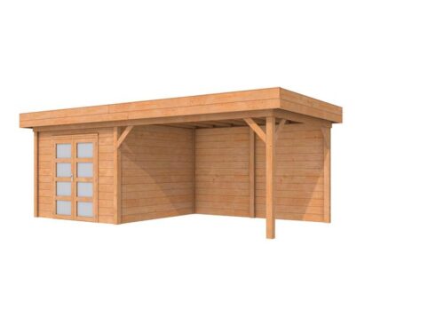 Douglas Topvision Roek, 298 x 298 en luifel 400 cm, onbehandeld.