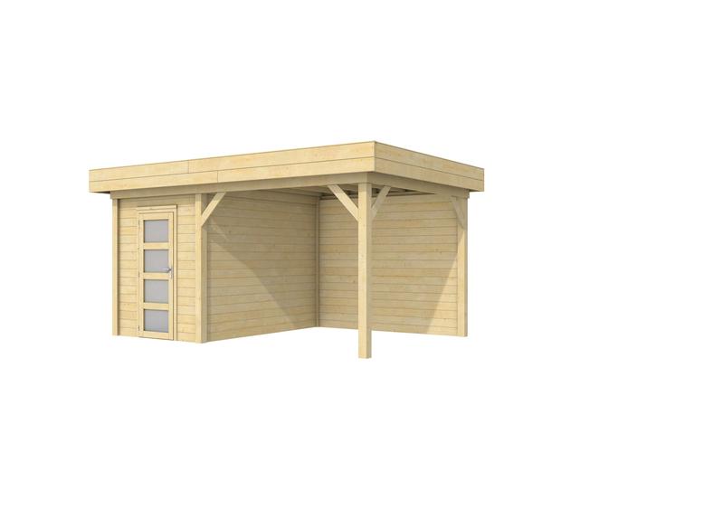 Vuren Topvision Kiekendief, 200 x 300 en luifel 300 cm, kleurloos geïmpregneerd.