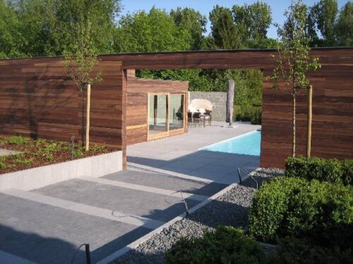 Padouk houten bijgebouwen