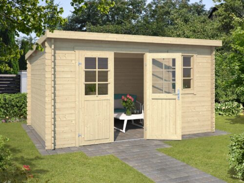 Blokhut Amira 380x230 Onbehandeld vuren