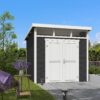 Blokhut Kibo 3 250x250 Gespoten Carbon Grey-Wit