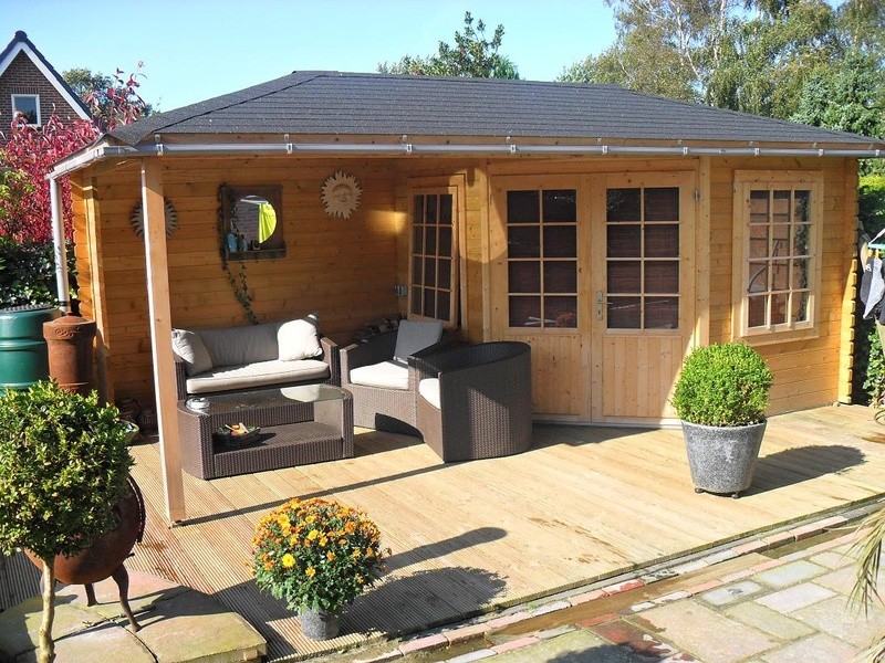 tuinhuis met overkapping 3055 Z Blokhut 3055Z