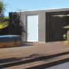 Strak tuinhuis Box-WPC in diverse standaard maten
