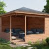 Blokhutprieel - Tuinhuis Marit | 44 mm | vuren onbehandeld