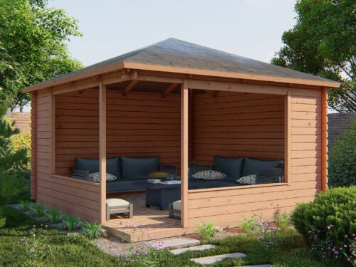 Blokhutprieel - Tuinhuis Marit | 44 mm | vuren onbehandeld