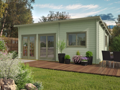 Blokhut - Tuinhuis Moderna | 44 mm | onbehandeld