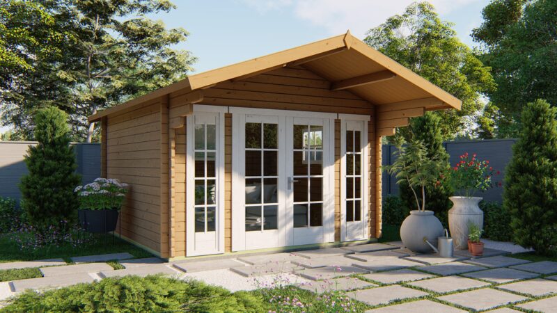 Blokhut - Tuinhuis Sören | 44 mm | vuren onbehandeld