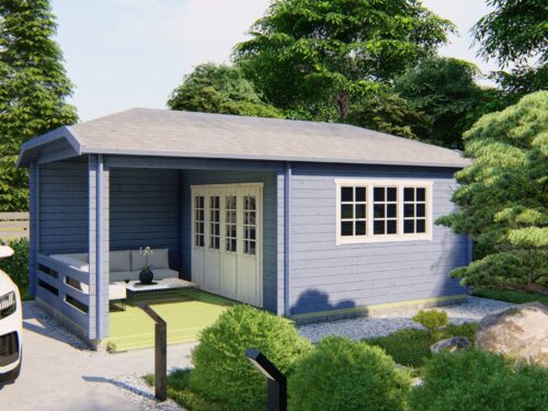 Blokhut - Tuinhuis Torkel | 44 mm | vuren onbehandeld