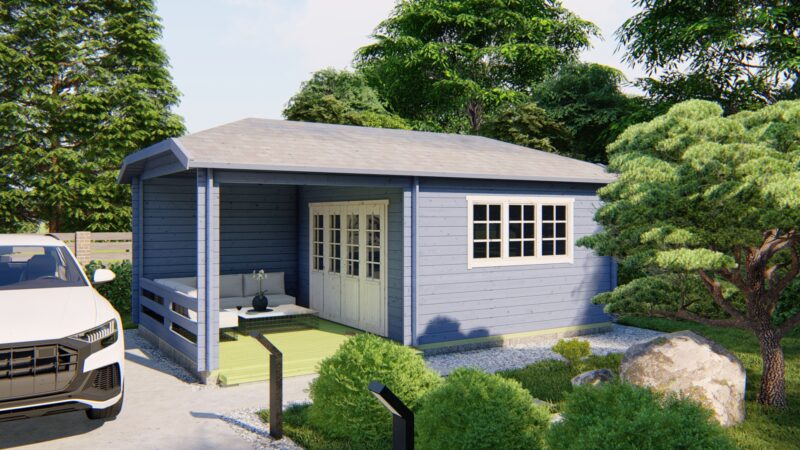 Blokhut - Tuinhuis Torkel | 44 mm | vuren onbehandeld