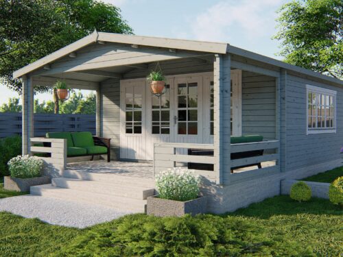 Blokhut - Tuinhuis Wigan | 58 mm | vuren onbehandeld