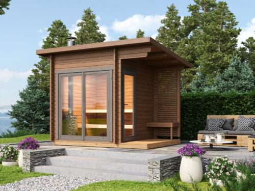 Sauna huis Tampere S | 40 mm | onbehandeld