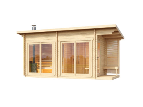 Sauna huis Tampere L | 70 mm | onbehandeld