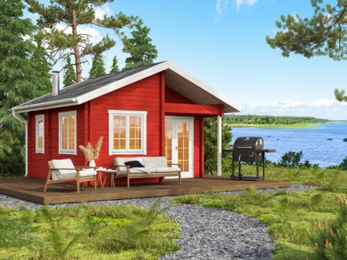 Sauna huis Tanhua | 70 mm | onbehandeld