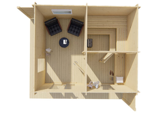 Sauna huis Puolanka | 70 mm | onbehandeld