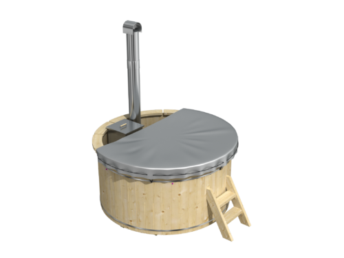 Hottub met interne RVS kachel ø200 cm onbehandeld vuren