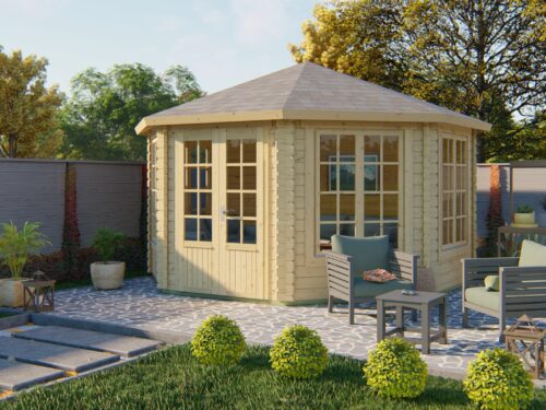 Blokhut - Tuinhuis Lynn | 44 mm | vuren onbehandeld