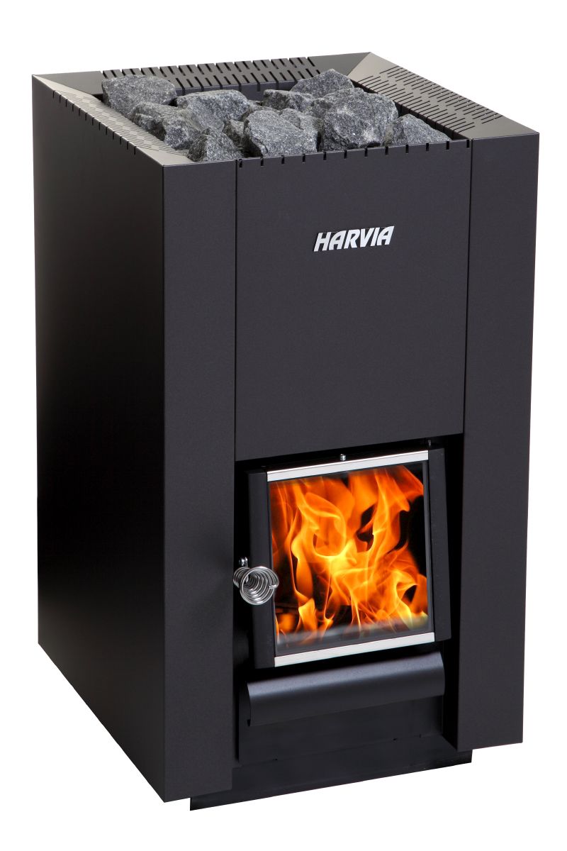 Houtkachel Harvia Linear 18 compact zwart
